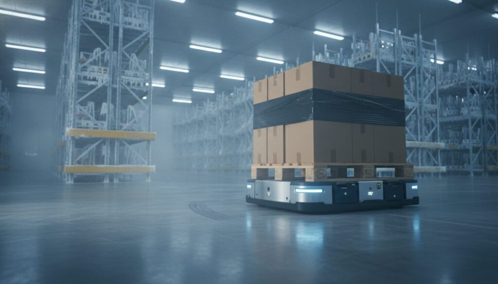 江崎グリコ／関西フローズンの冷凍倉庫にAGV導入、社員の負荷軽減へについて