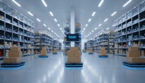 無人搬送車システム納入件数／2024年の運輸・倉庫業向け3.7ポイント増