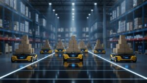 Geekplus powers live warehouse robotics for immersive, shoppable fashion runway