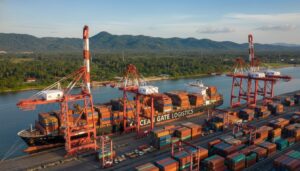 中国発米国向けの海上コンテナ輸送、25年は8.8％減