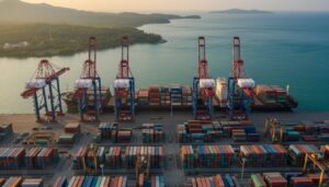 中国発米国向け海上コンテナ輸送、1月は18.3％減