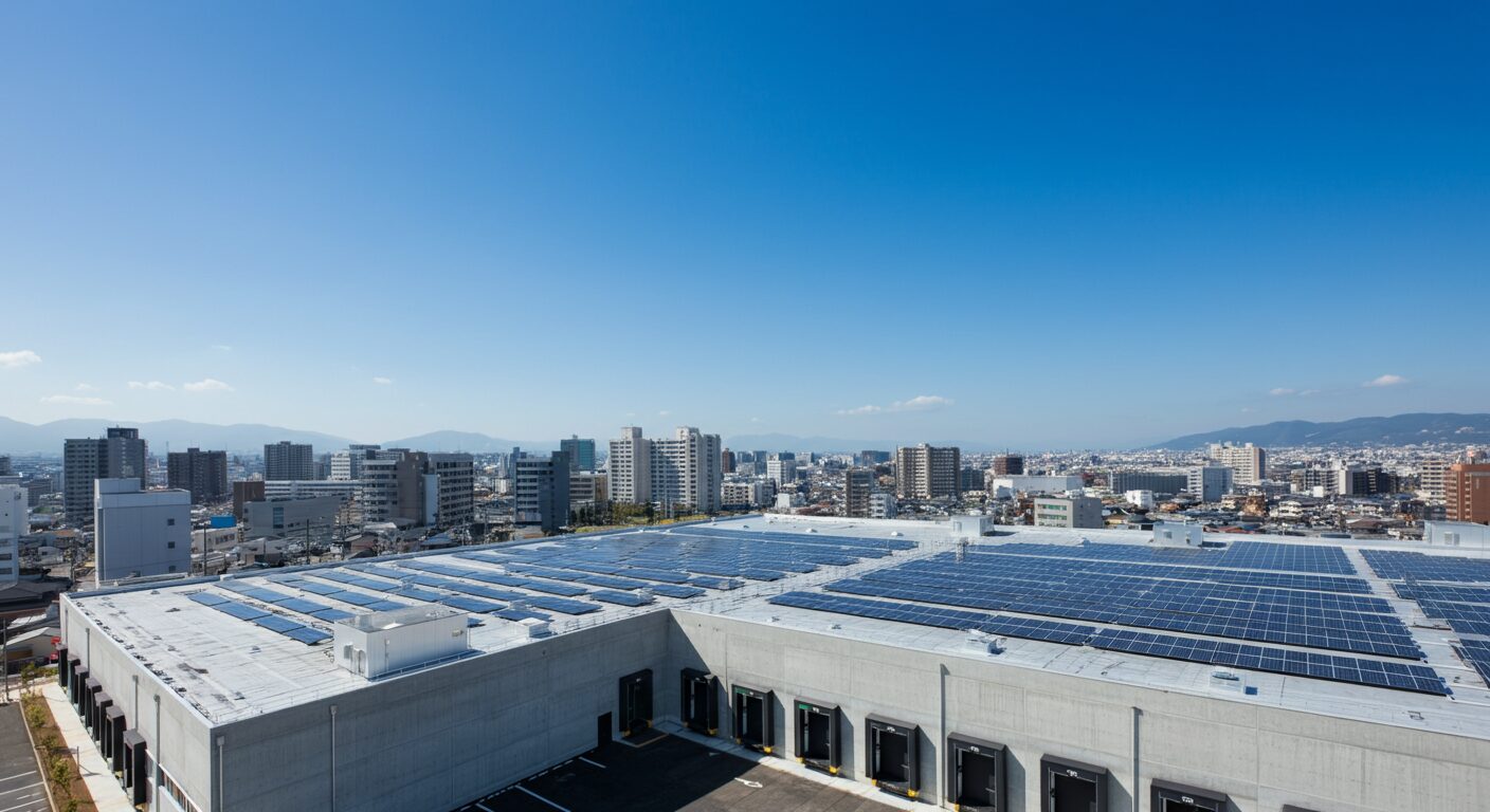 大林新星和不動産、駅徒歩5分に再エネ100%倉庫を竣工し雇用確保に直結