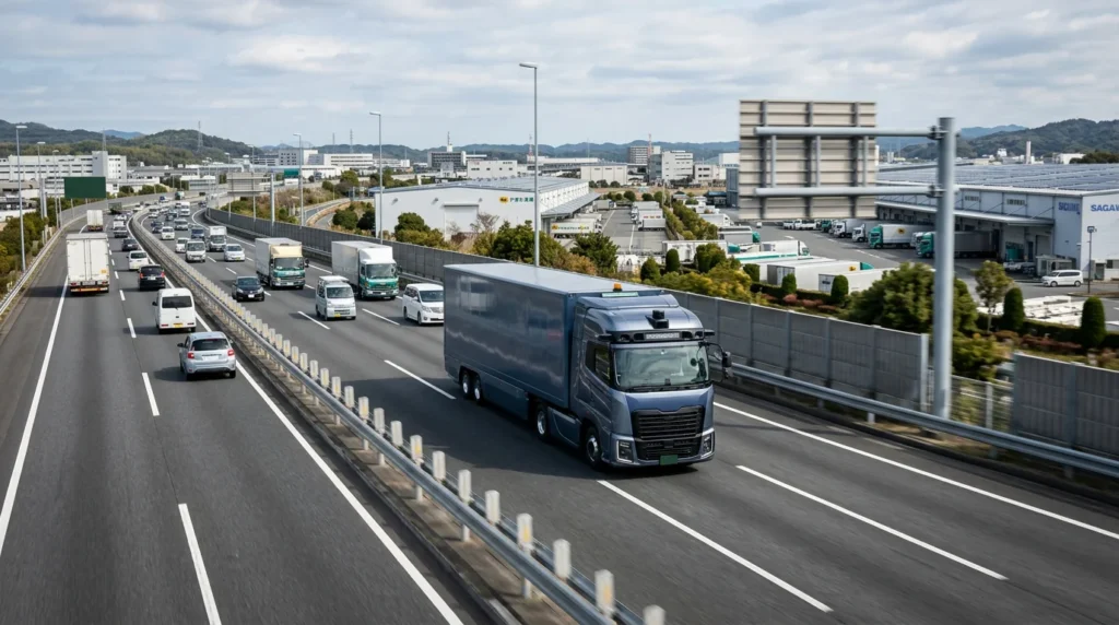 三井倉庫ロジとT2、456km自動運転実証で産業機械の定期輸送を検証