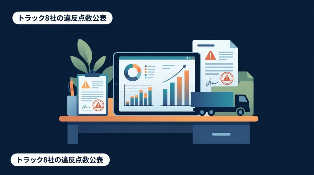 中国運輸局が2026年9月に20点超トラック8社公表、最高49点や過労防止違反も