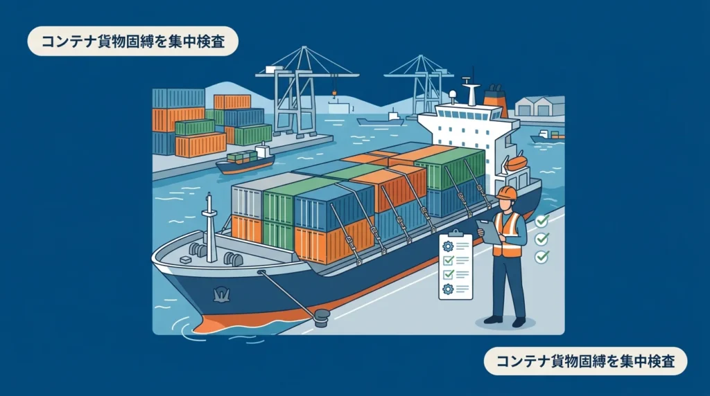 2026年9月から外国船舶の貨物固縛を集中検査、コンテナ荷崩れ防止へ東京MOUなど
