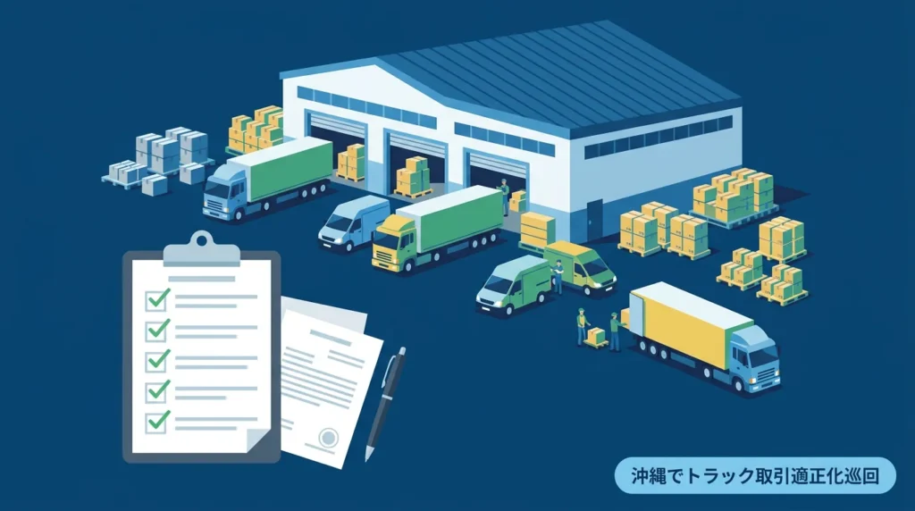 沖縄でトラック取引適正化へ3部局が連絡会議、2026年10月8日から荷主巡回